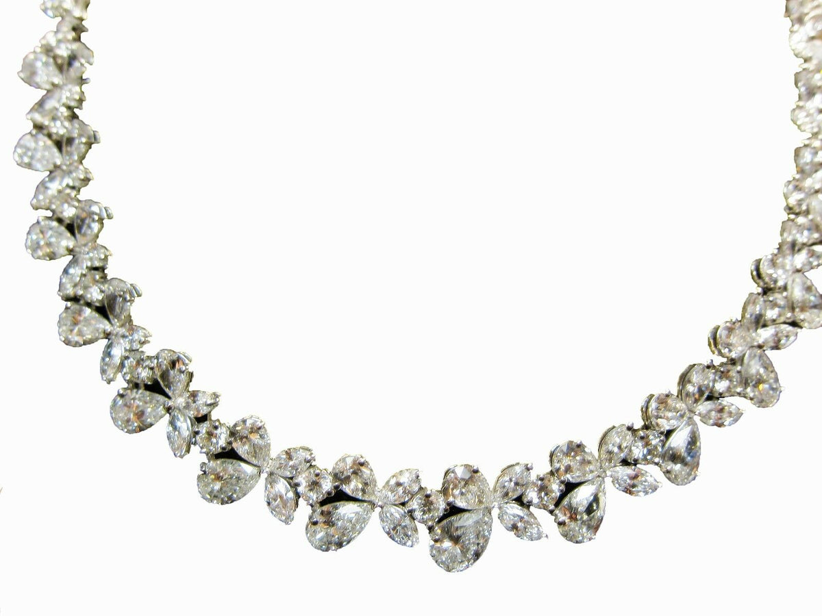 DIAMOND NECKLACE MULTI-SHAPE DIAMOND SET PRETTY DIAMOND NECKLACE SET DIAMOND
