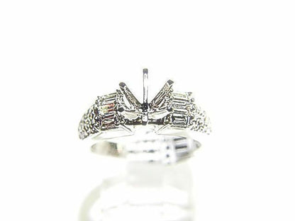 DIAMOND 6 BAGUETTE SHAPE ROUND BR PAVE SET SETTING 6 PRONG
