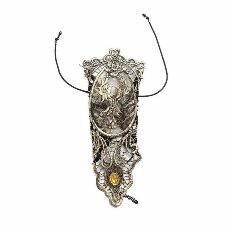 Women Steampunk 1Pc Fingerless Gloves Hollow-Out Bracelet for Dress Accessories
