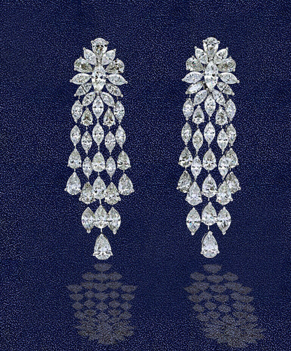Diamond 36.41 carats of marquise and pear shape diamonds set in 18k white gold.
