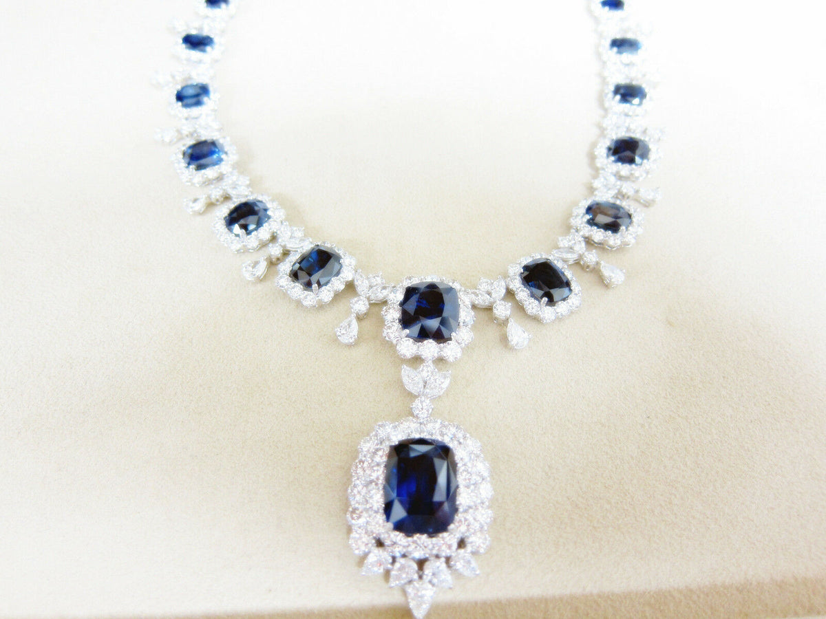 GIA CERTIFIED 14 CUSHION SHAPE 17.48 CT CENTER SAPPHIRE WITH NATURAL DIAMOND