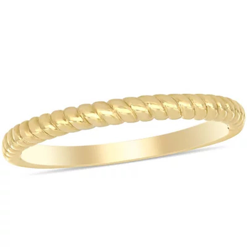 Twisted Wedding Band in 14K Gold