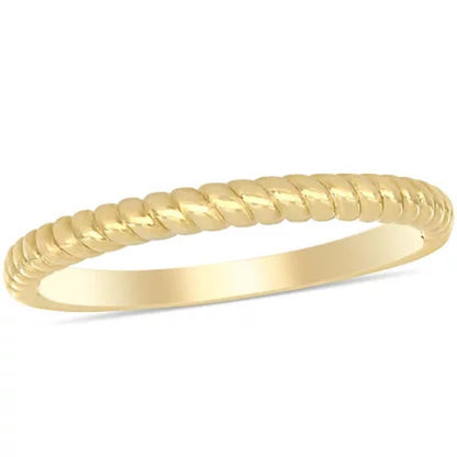 Twisted Wedding Band in 14K Gold