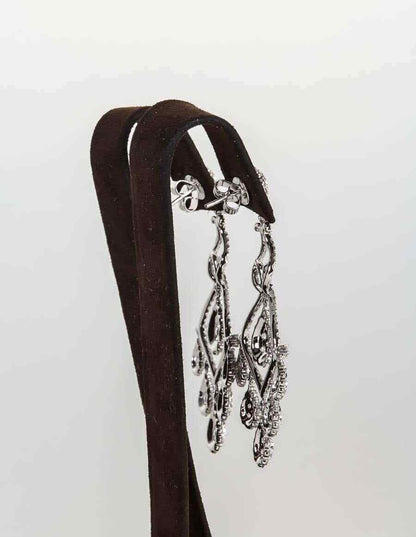 Diamond Gold Chandelier Earrings