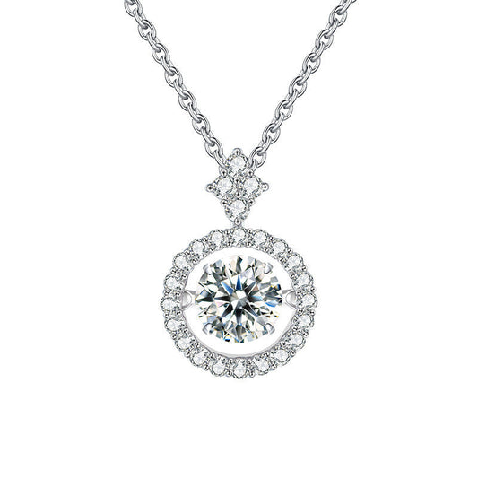 Wheel of Time Design Moissan Diamond Necklace Pendant Female