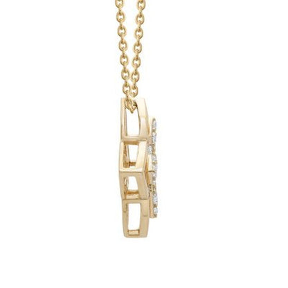0.25 CT. T.W. Diamond Pave Clover Pendant in 14K Yellow Gold (I, I1)