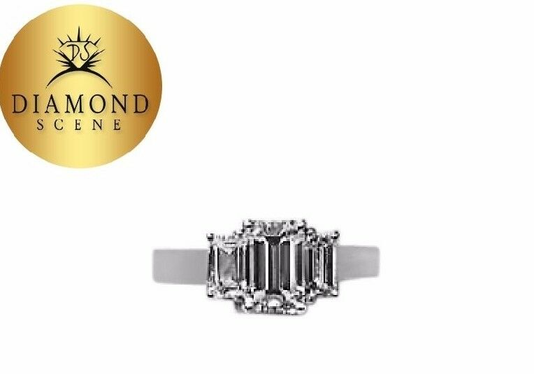 LABORATORY CERTIFIED EMERALD CUT DIAMOND 1.52 CT 4 PRONG