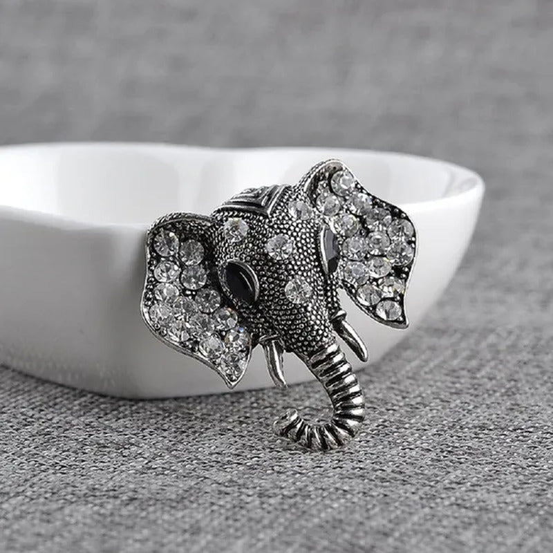 Retro Bronze Vintage Big Elephant Wedding Collar Brooches Pins