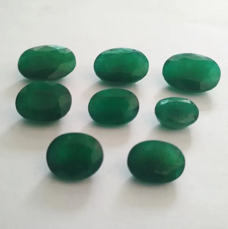 NATURAL ZAMBIAN EMERALD OVAL SHAPE CUT FACETED LOOSE GEMSTONES