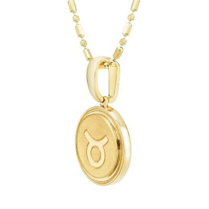 14K Yellow Gold Zodiac Symbol Pendant, 16-18"
