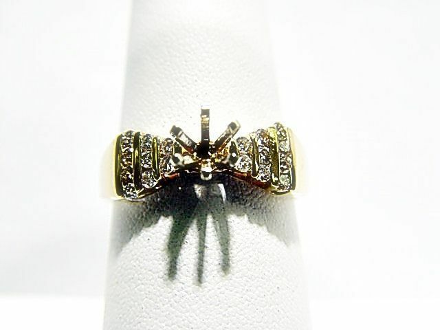 DIAMOND ROUND BRILLIANT SHAPE CHANNEL SET SETTING 6 PRONG