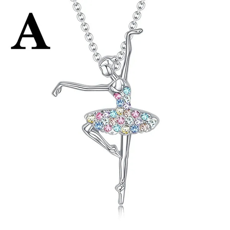 Elegant Fashion Creative Girl Necklace Ballet Sister Necklace Gift Suitable for