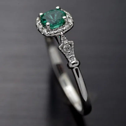 New and Noble Aquamarine/Ruby/Green Zircon AAA Ring Gold-Plated Jewelry Engageme