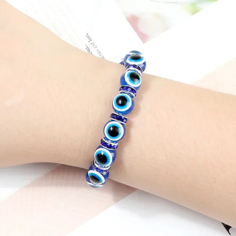 New Fashion Crystal Turkish Lucky Evil Eye Bracelets Blue Evil Eye Bead Bracelet