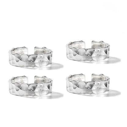 Vintage Stone Pattern Ring Men and Women Simple Personality Ring Fashion Hand Je