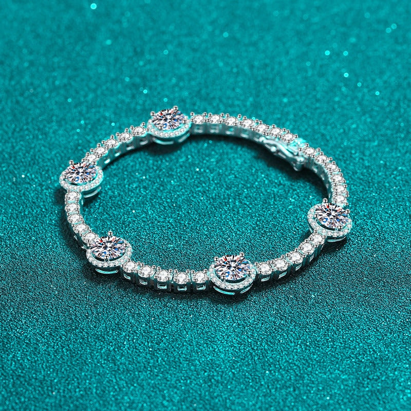 8.3-9.1Ct 100% Real Moissanite Tennis Bracelets for Women Luxury Quality