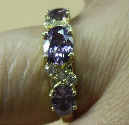 4-Color Natural 2.32CT Sapphire/Ruby/Alexandrite/Emerald Diamond 14K Yellow Gold
