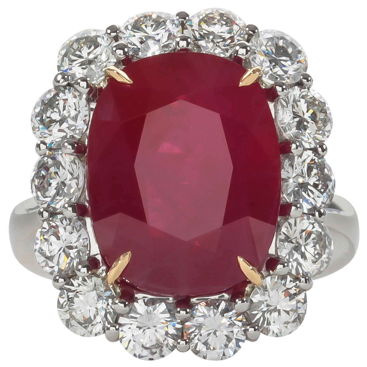 GRS CERTIFIED RUBY CUSHION SHAPE 13.80 LENGTH X11.30 WIDTH X7.05MM DEPTH DIAMOND