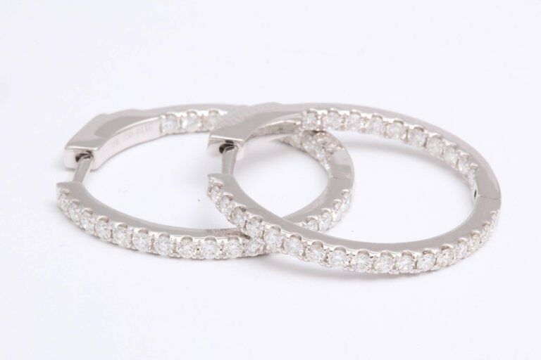 Diamond Hoop Earrings