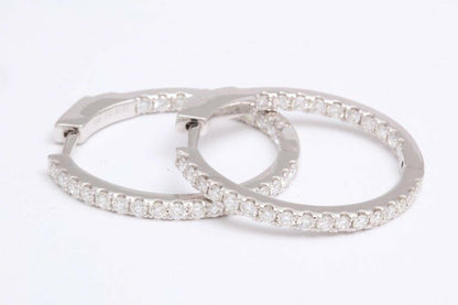 Diamond Hoop Earrings