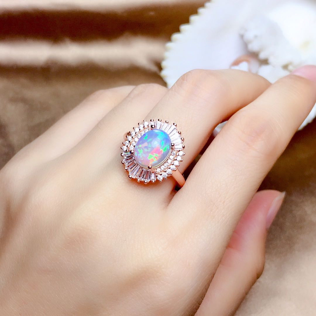 Female Ring Pendant Crystal Clean Color Good