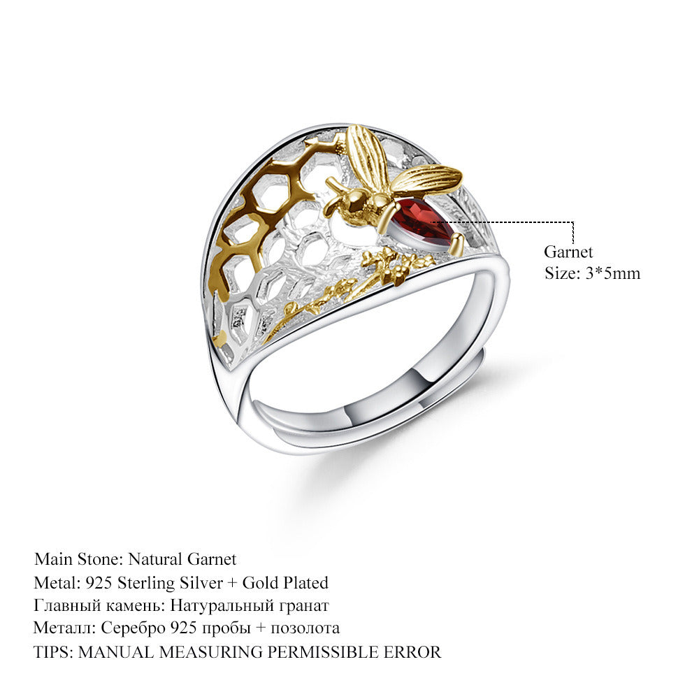Designer Natural Wind Opening Adjustable Ring