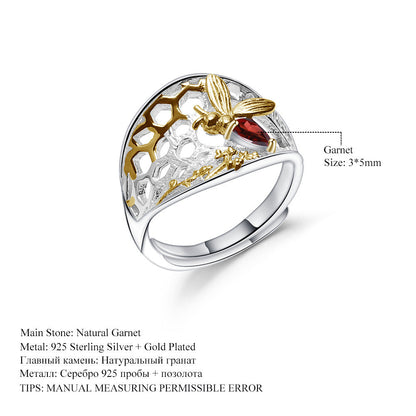 Designer Natural Wind Opening Adjustable Ring