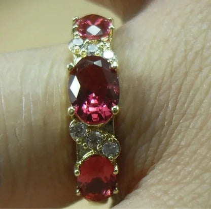4-Color Natural 2.32CT Sapphire/Ruby/Alexandrite/Emerald Diamond 14K Yellow Gold