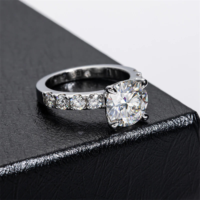 Real 3.5Ct 9.5Mm D Color Moissanite Wedding Rings for Women Top Quality 18K