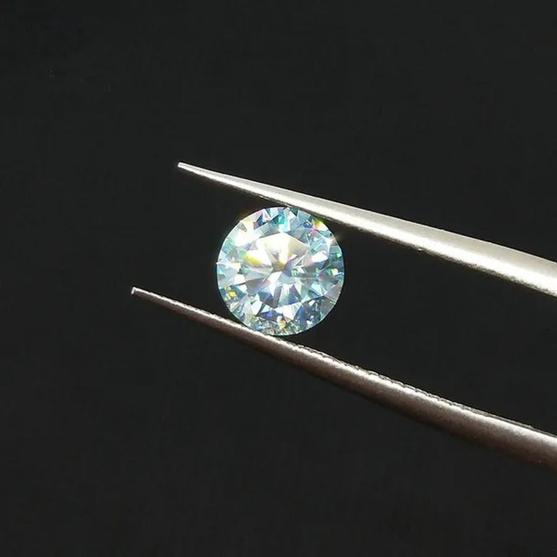 Top Moissanite with Certificate Real Brilliant Loose Moissanite Blue Green Color