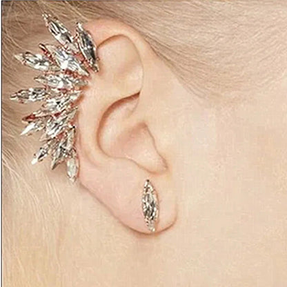 New Fashion Women Ladies Causal Crystal Diamond Clip Ear Cuff Stud Women Punk Wr
