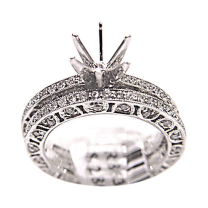 DIAMOND ROUND BRILLIANT 2 PIECE ENGAGEMENT SET 6 PRONG