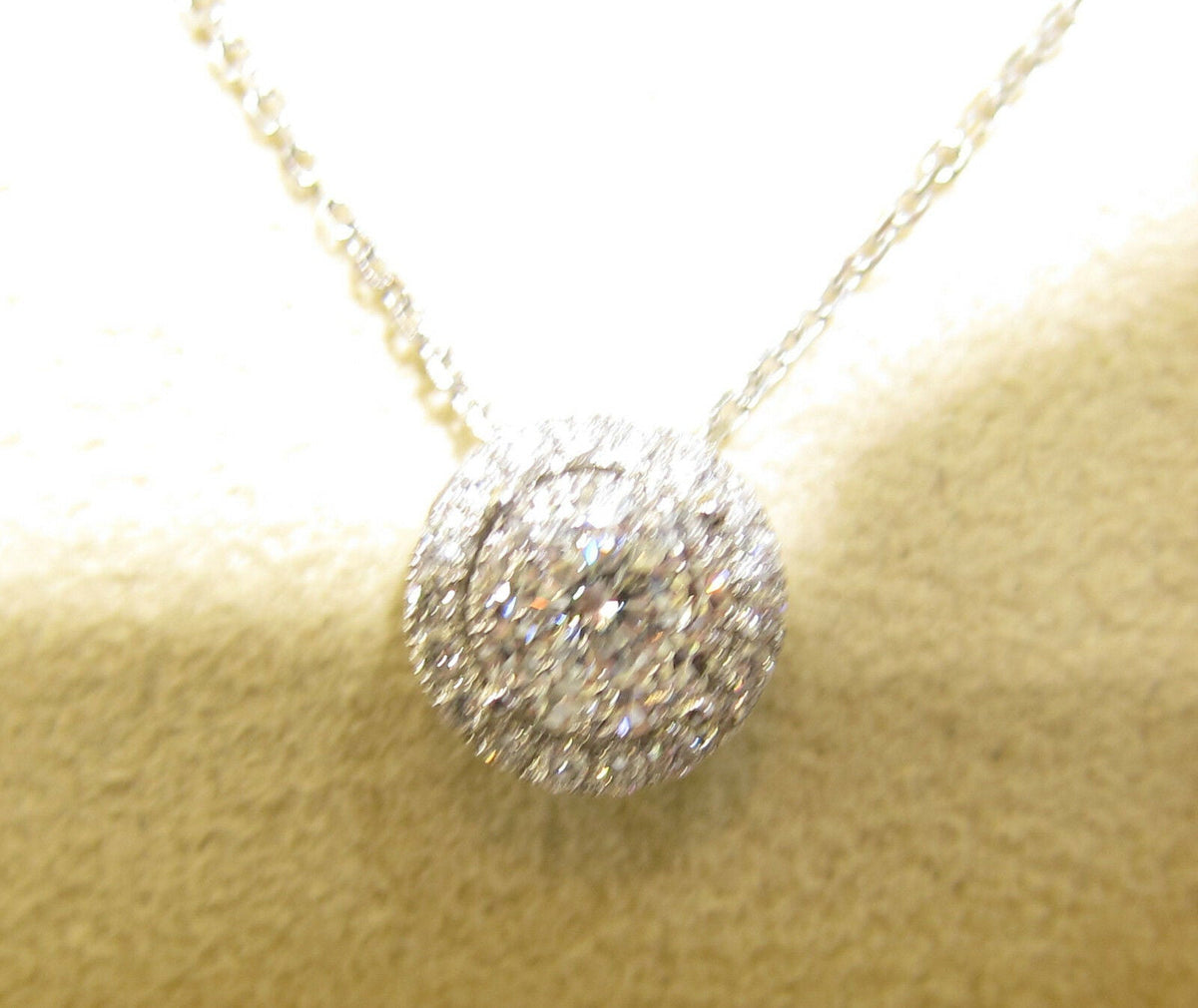 DIAMOND ROUND BRILLIANT DIAMOND AROUND PENDANT INCLUDED CHAIN DIAMOND PENDANT