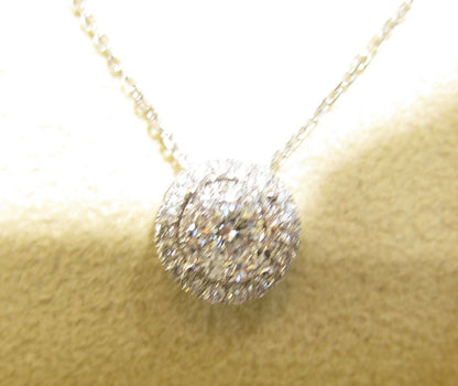DIAMOND ROUND BRILLIANT DIAMOND AROUND PENDANT INCLUDED CHAIN DIAMOND PENDANT