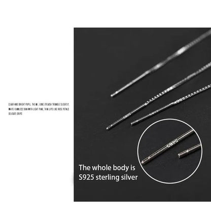 Minimalist Women'S Earline Earrings 925 Sterling Silver Long Chain Earrings, Wom