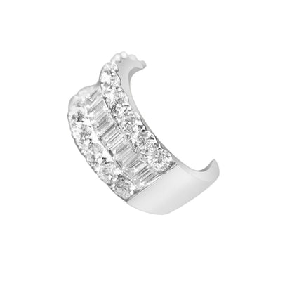 DIAMOND 21 STRAIGHT BAGUETTE 26 ROUND BRILLIANT TOP BOTTOM SET HALF WAY DIAMOND