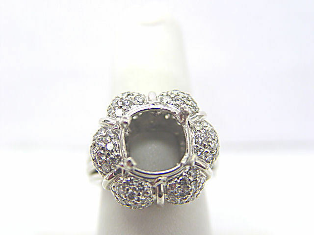 DIAMOND ROUND BRILLIANT PAVE SET SETTING SET 4 PRONG