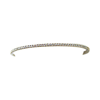 .66 CT DIAMOND SET ON TOP BANGLE ROUND 18 K YELLOW GOLD