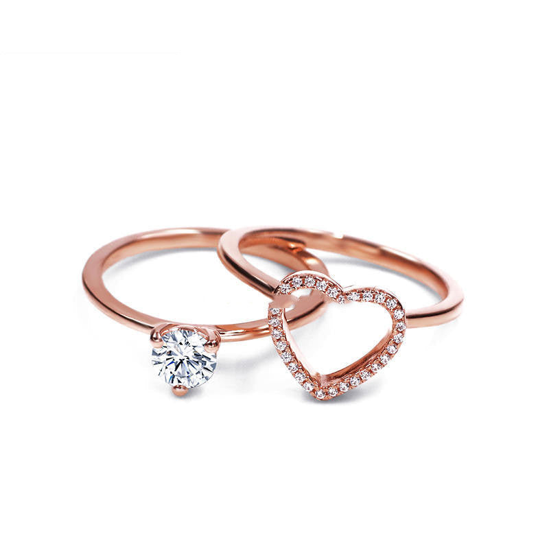 Heart-Shaped Diamond Creative Women'S Moissanite Ring