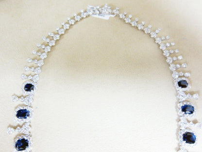 GIA CERTIFIED 14 CUSHION SHAPE 17.48 CT CENTER SAPPHIRE WITH NATURAL DIAMOND