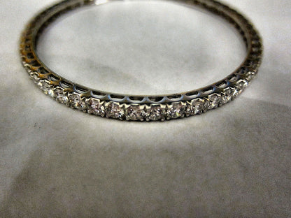 DIAMOND ETERNITY ALL AROUND SET BANGLE 4.00MM WIDTH X 3.50MM HEIGHT SLIP ON