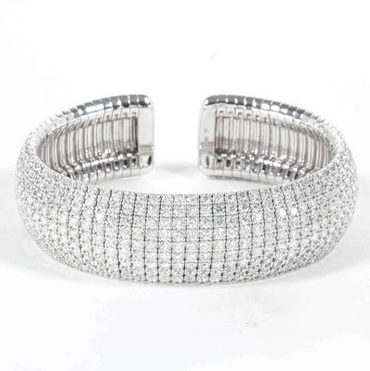 Classic Diamond Cuff Spring Bangle