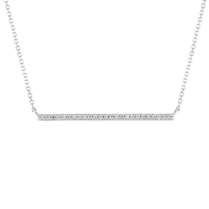 0.10 CT. T.W. Diamond Bar Necklace in 14K Gold