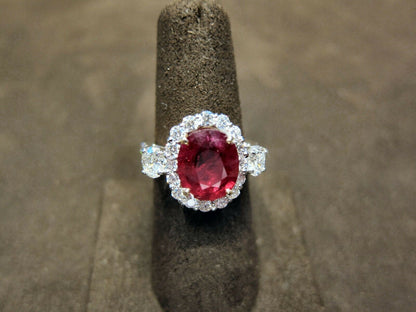 RUBY OVAL SHAPE 11.18MMLX8.81MMWX6.57MMDEPTH DIAMOND