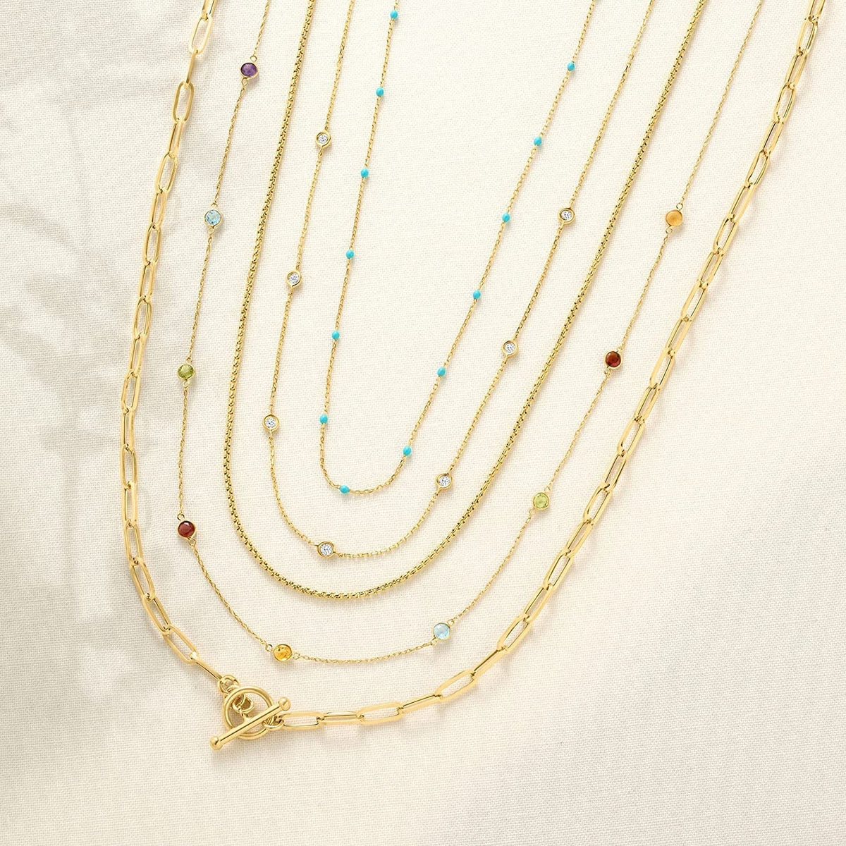 RS Pure by  Diamond Station Necklace in 14Kt Gold