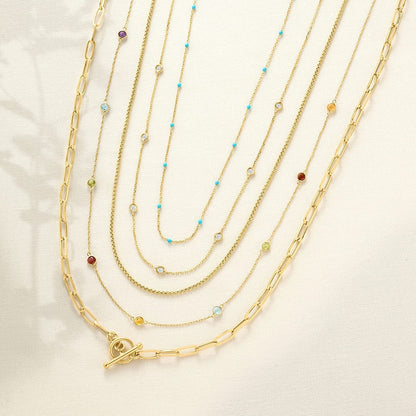 RS Pure by  Diamond Station Necklace in 14Kt Gold