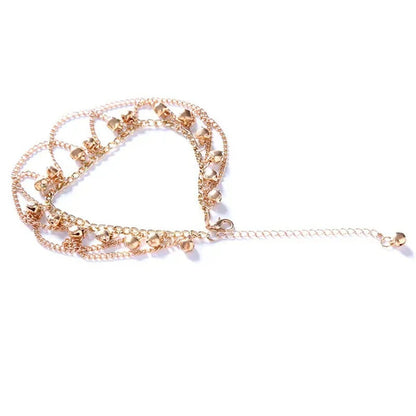 New Women Gril Tassel Chain Bells Sound Metal Chain Anklet Ankle Bracelet Foot C