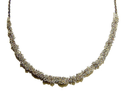 DIAMOND ROUND PEAR MARQUISE SHAPE FRONT SET 18 K WHITE GOLD G VS1/2 NECKLACE