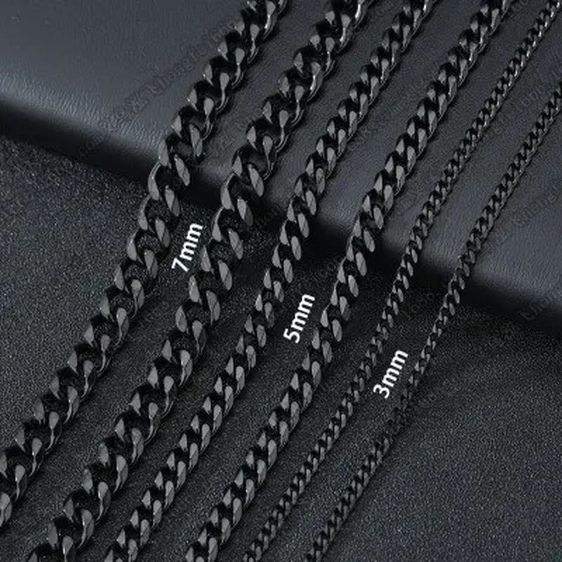 Hot Sale! Men'S Necklace Stainless Steel Cuban Link Chain Silver Gold Color Male