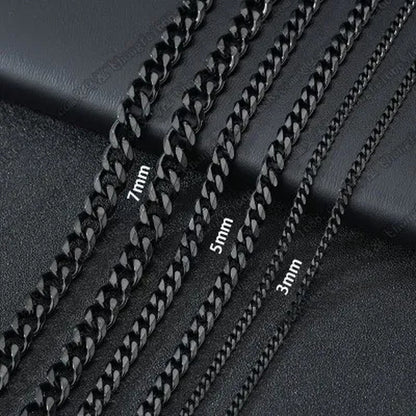 Hot Sale! Men'S Necklace Stainless Steel Cuban Link Chain Silver Gold Color Male